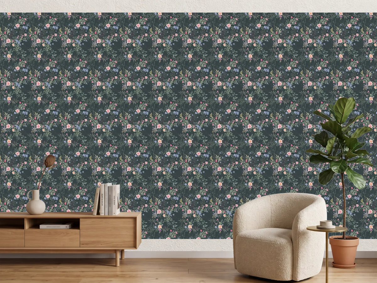 photo-wallpaper-vintage-rose-garden-pattern