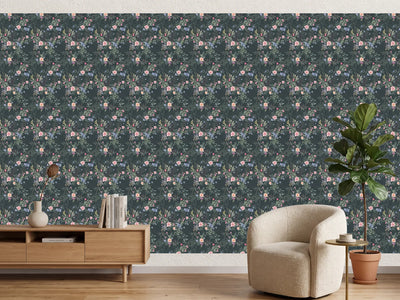 photo-wallpaper-vintage-rose-garden-pattern