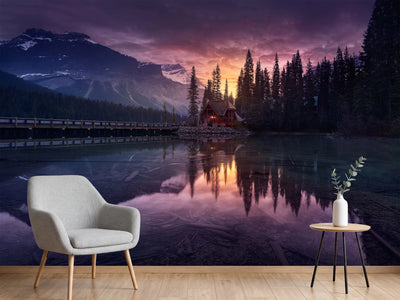 photo-wallpaper-lake-house-sunrise