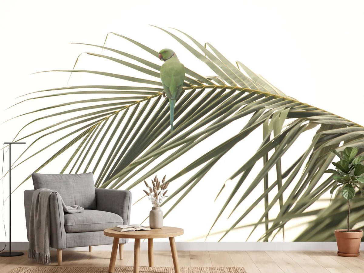 photo-wallpaper-green-parrot-palm-leaf