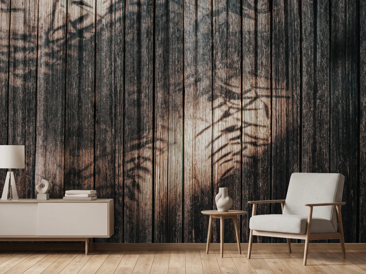 photo-wallpaper-weathered-wood-leaf-shadows