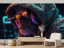 photo-wallpaper-ape-in-sunglasses-and-headphones-bathed-in-cyberpunk-neon-light
