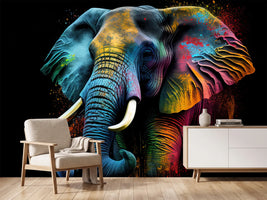 photo-wallpaper-rainbow-colored-elephant