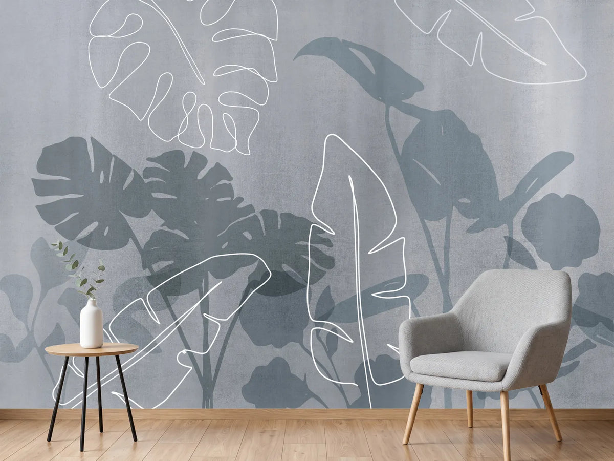 photo-wallpaper-serene-tropical-leaves