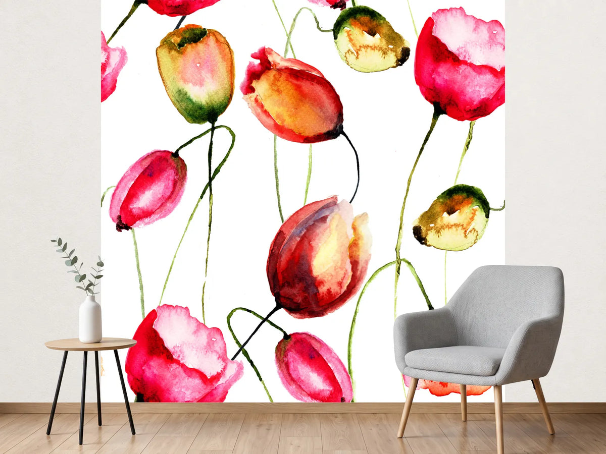 photo-wallpaper-painting-the-tulips