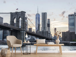 photo-wallpaper-the-brooklyn-bridge-in-the-evening