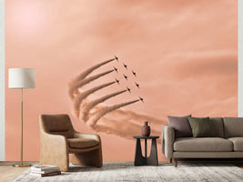 photo-wallpaper-sunset-airshow-formation