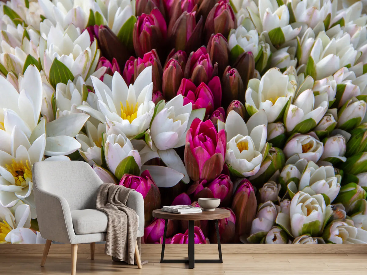 photo-wallpaper-a-bouquet-of-water-lilies