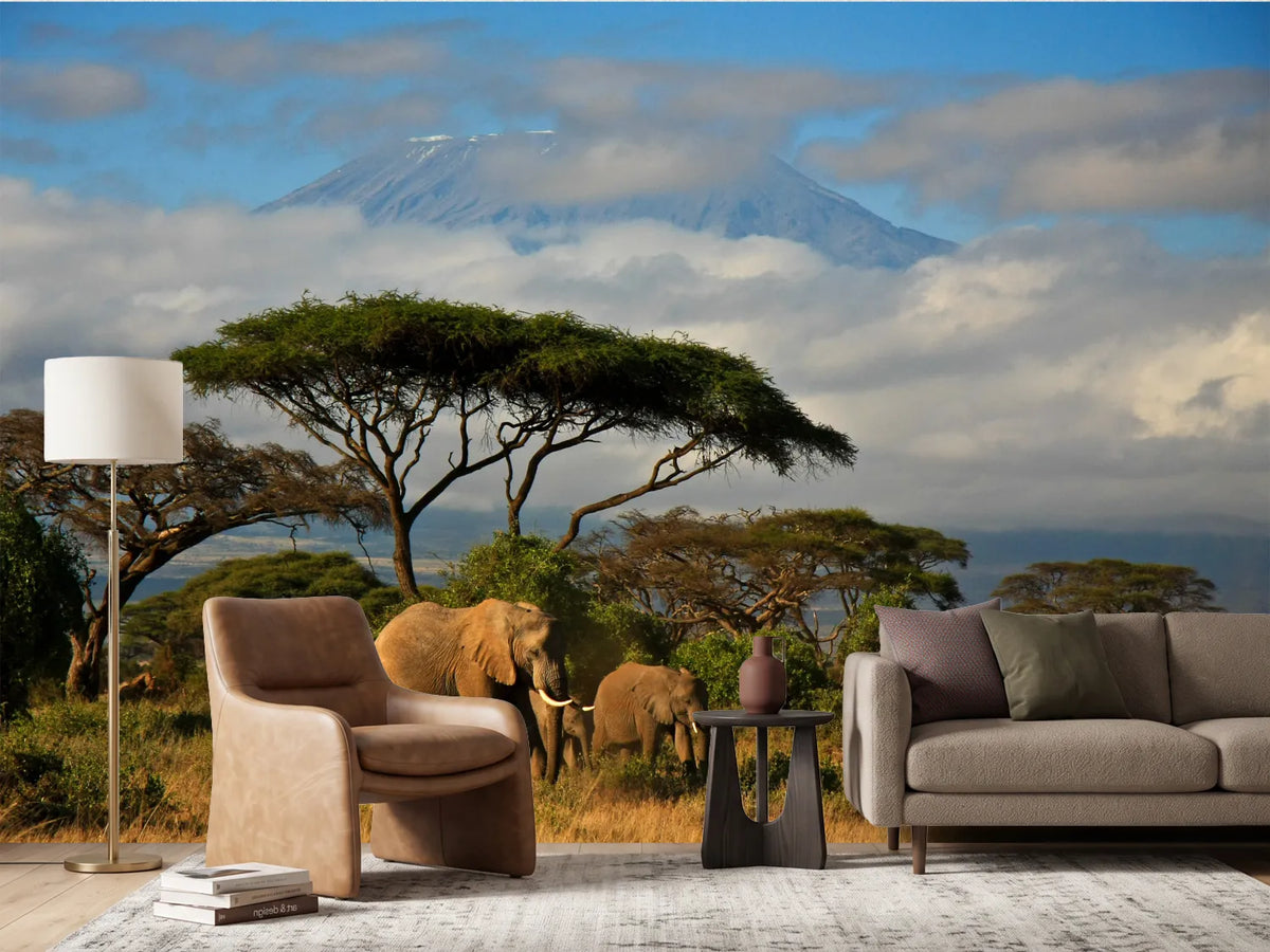 photo-wallpaper-elephant-family-in-front-of-mt-kilimanjaro