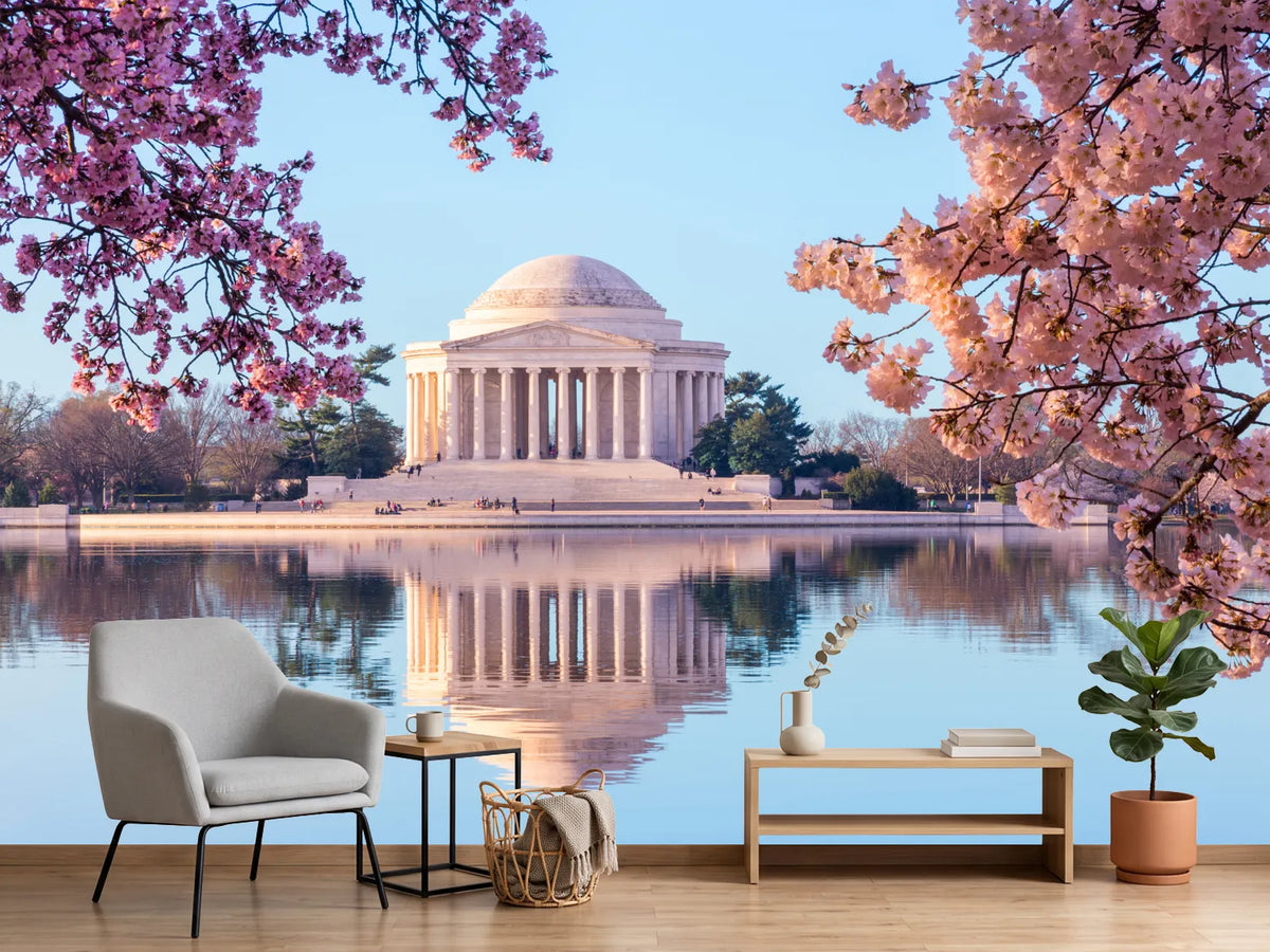 photo-wallpaper-beautiful-early-morning-jefferson-memorial-with-cherry-blossoms