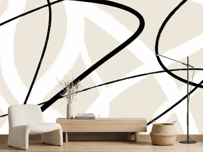 photo-wallpaper-black-lines-on-a-neutral-beige-background