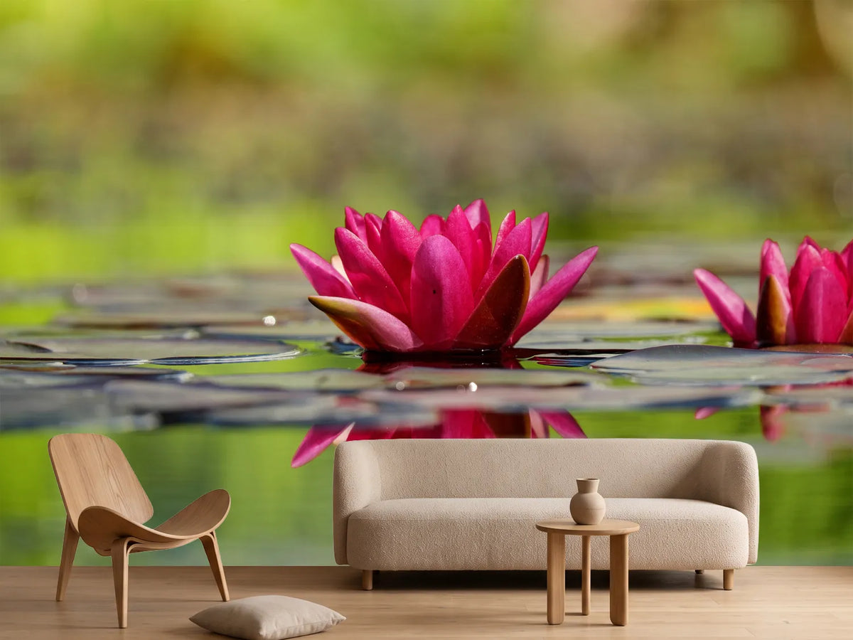photo-wallpaper-red-water-lily-duo