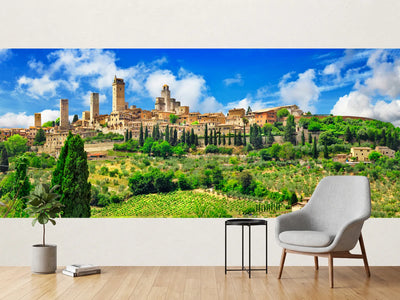 photo-wallpaper-san-gimignano-above-cypresses-and-vineyards-in-summer-light