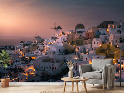 photo-wallpaper-santorini-sunset-village
