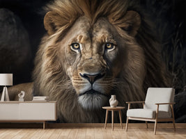 photo-wallpaper-portrait-of-a-lion-created-with-generative-ai-technology