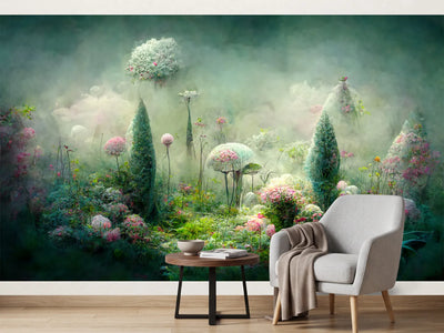 photo-wallpaper-dreamlike-misty-garden-with-pink-blossom-trees-and-a-floating-island