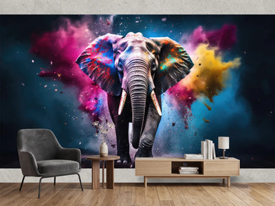 photo-wallpaper-elephant-in-colorful-powder-paint-explosion-dynamic