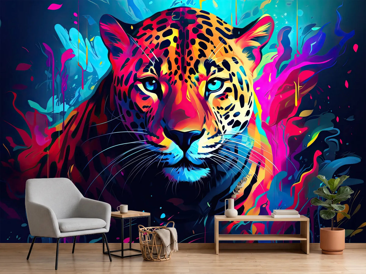photo-wallpaper-colorful-jaguar-animal-portrait-illustration