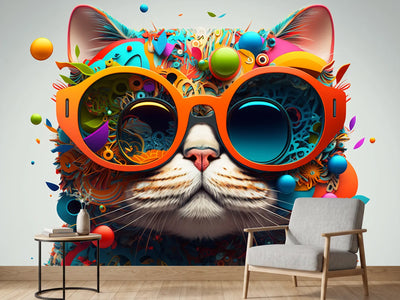 photo-wallpaper-cat-portrait-in-orange-sunglasses-amid-an-explosion-of-colour