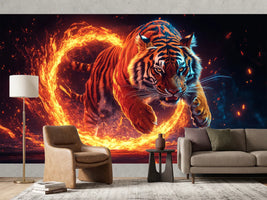 photo-wallpaper-tiger-leaping-through-a-ring-of-fire-amid-glowing-sparks