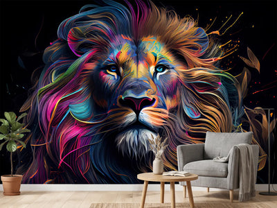 photo-wallpaper-colorful-lion-to-print-on-t-shirt
