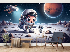 photo-wallpaper-astronaut-meets-a-tiny-alien-on-the-dusty-lunar-plain