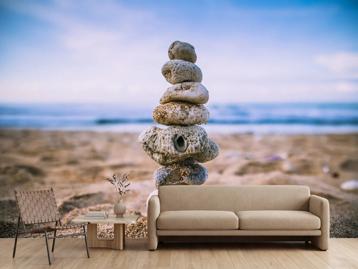 photo-wallpaper-stone-pile-on-the-beach