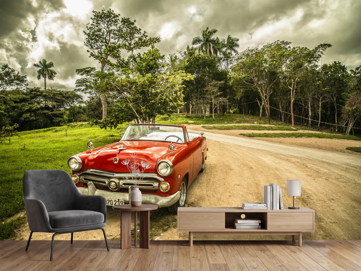 photo-wallpaper-a-vintage-car-in-cuba