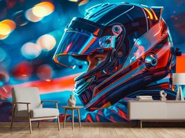 photo-wallpaper-racing-driver-in-helmet-under-glowing-neon-lights