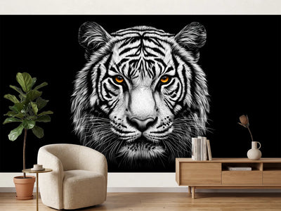 photo-wallpaper-white-tiger-with-amber-eyes-against-deep-black