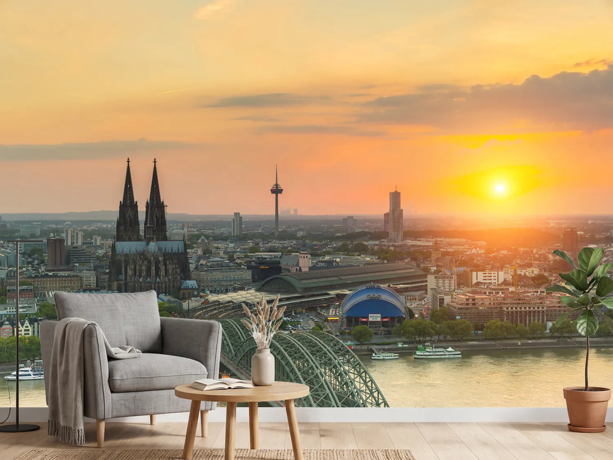 photo-wallpaper-skyline-cologne-at-sunset