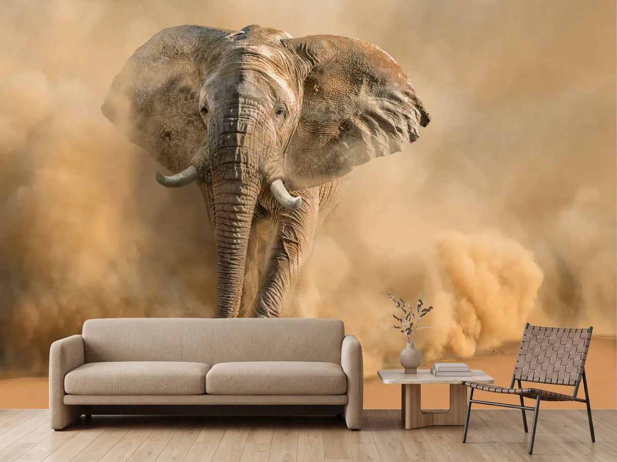 photo-wallpaper-majestic-elephant-dust-cloud