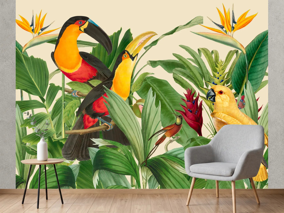 photo-wallpaper-exotic-rainforest-birds