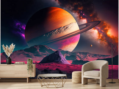 photo-wallpaper-ringed-planet-above-a-magenta-rock-desert-and-glowing-nebula