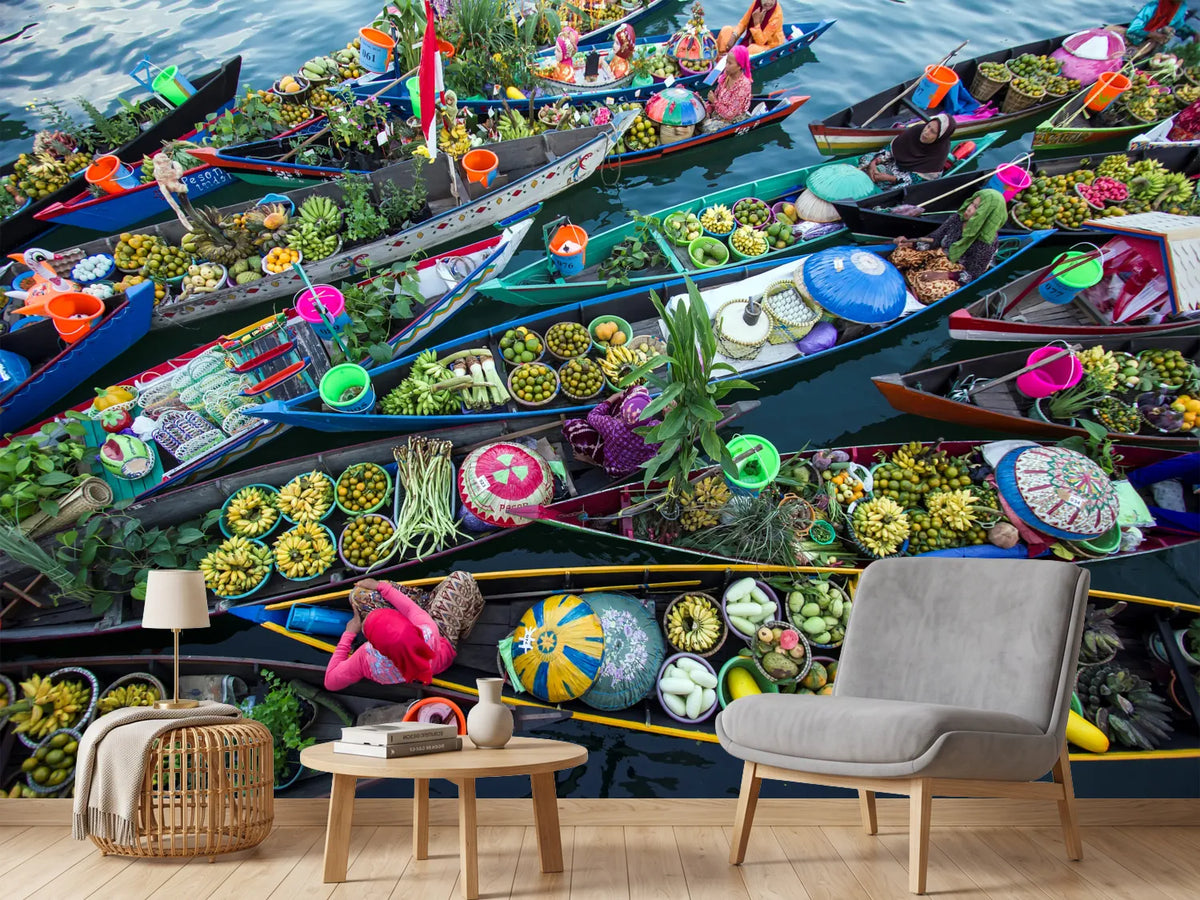 photo-wallpaper-banjarmasin-floating-market