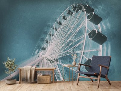 photo-wallpaper-dreamy-teal-ferris-wheel