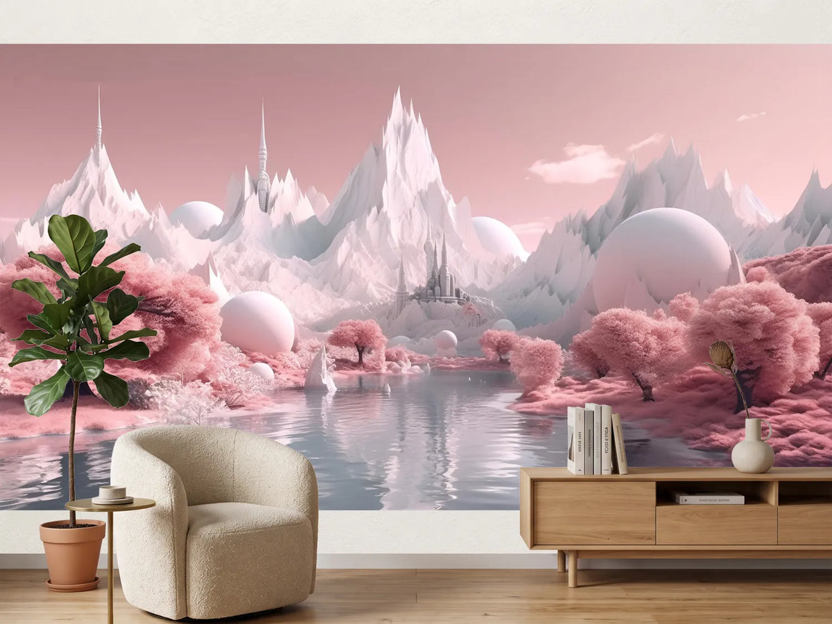 photo-wallpaper-dreamy-surreal-fantasy-landscape-pastel-pink-generative-ai
