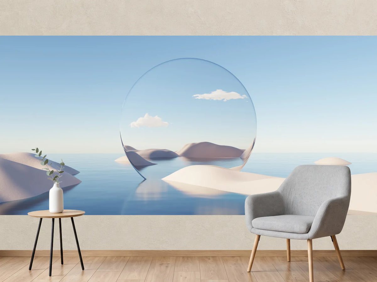 photo-wallpaper-pale-sand-dunes-and-a-translucent-circle-on-still-water