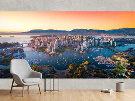 photo-wallpaper-vancouver-skyline-above-the-bay-in-glowing-sunset-light