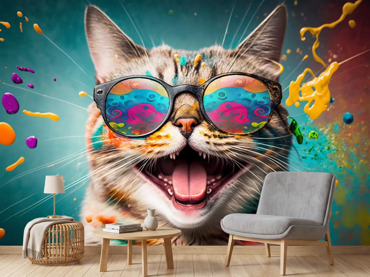 photo-wallpaper-grinning-cat-in-sunglasses-amid-bright-paint-splashes