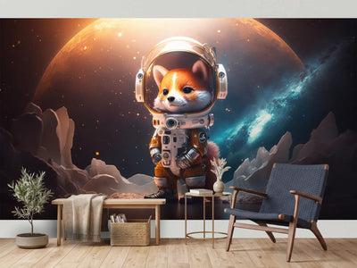 photo-wallpaper-fox-in-a-spacesuit-on-an-alien-planet-before-a-glowing-galaxy