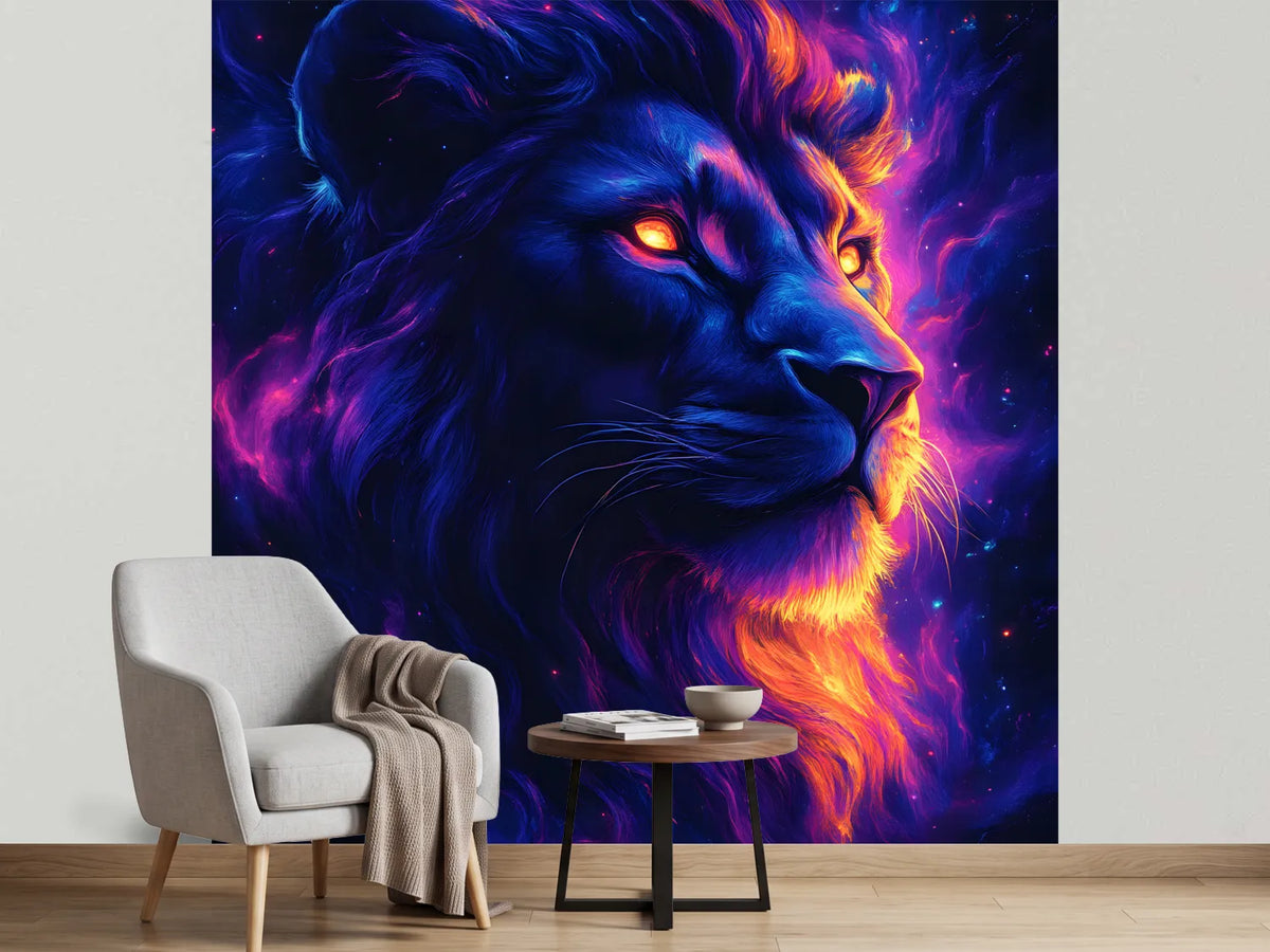 photo-wallpaper-majestic-lion-portrait-with-vibrant-cosmic-mane