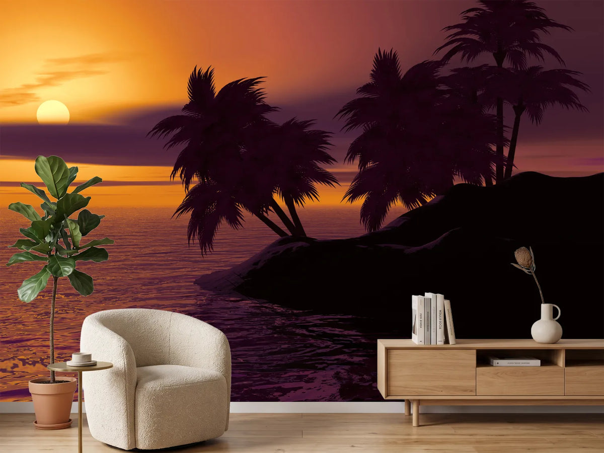 photo-wallpaper-the-lonely-island-in-the-sunset