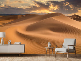 photo-wallpaper-sunset-over-the-sand-dunes-in-the-desert