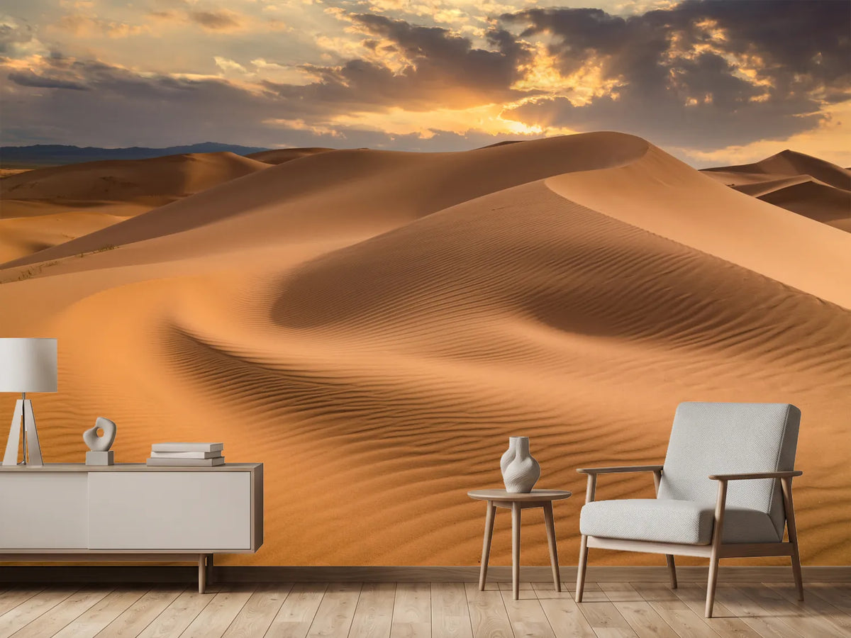 photo-wallpaper-sunset-over-the-sand-dunes-in-the-desert
