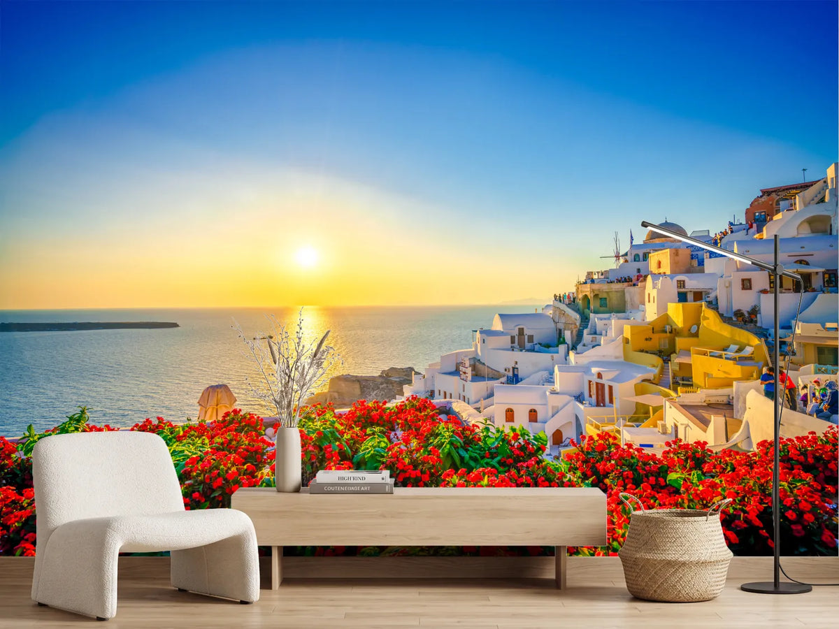 photo-wallpaper-sunset-at-oia-town-santorini-greece