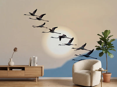 photo-wallpaper-flamingo-sunset-silhouettes