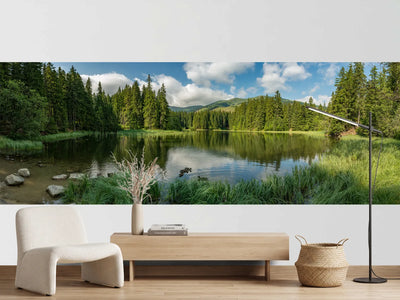 photo-wallpaper-lake-in-the-forest-in-lower-tatra-mountains