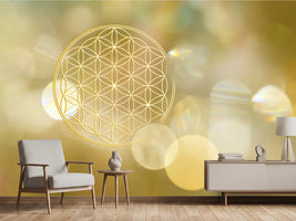 photo-wallpaper-flower-of-life-in-golden-light