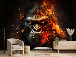 photo-wallpaper-a-portrait-of-a-gorilla-made-of-fire-and-smoke